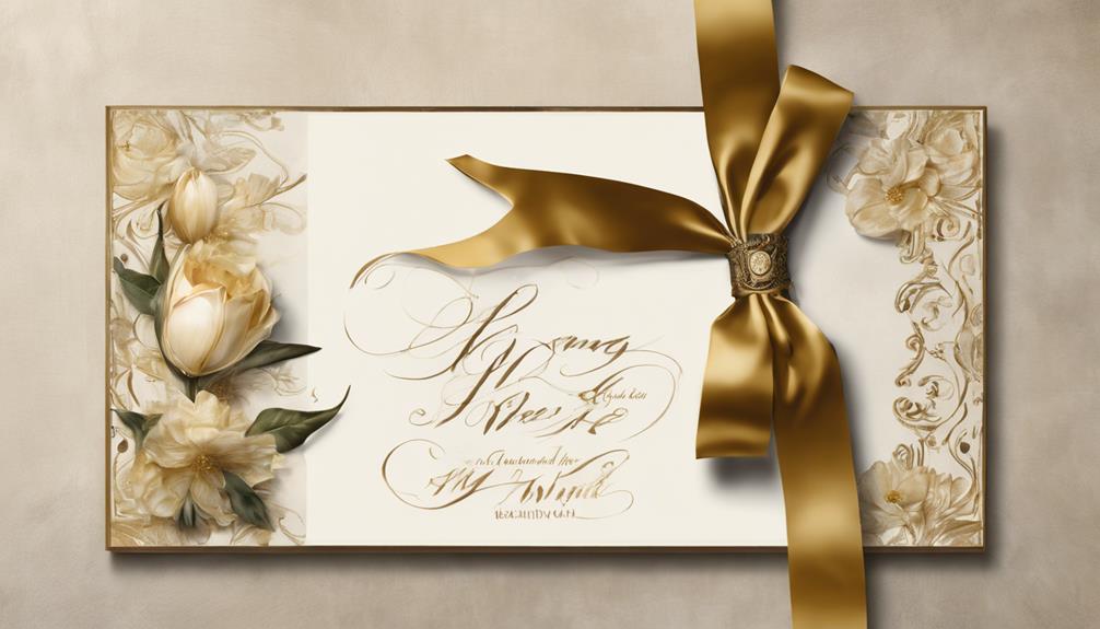 elegant wedding congratulations card