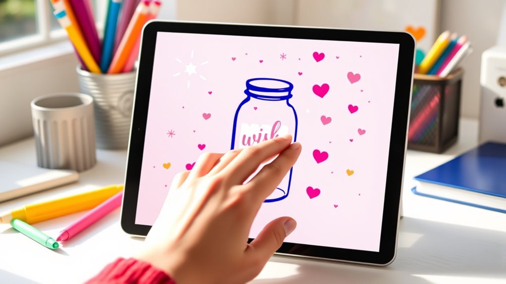 create interactive digital wish jar