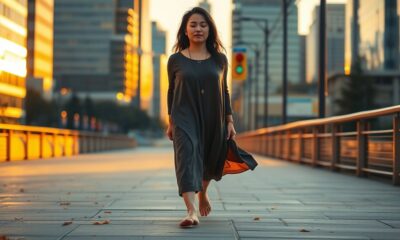 mindful walking during commutes