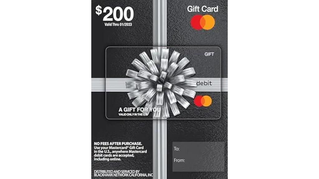 200 gift card fee