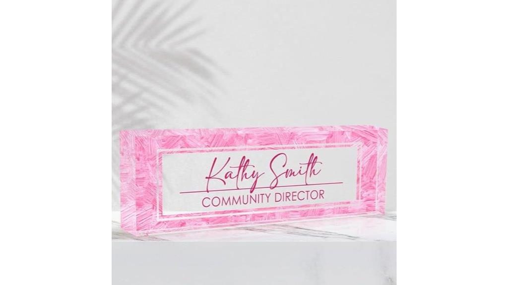 3d personalized desk plate