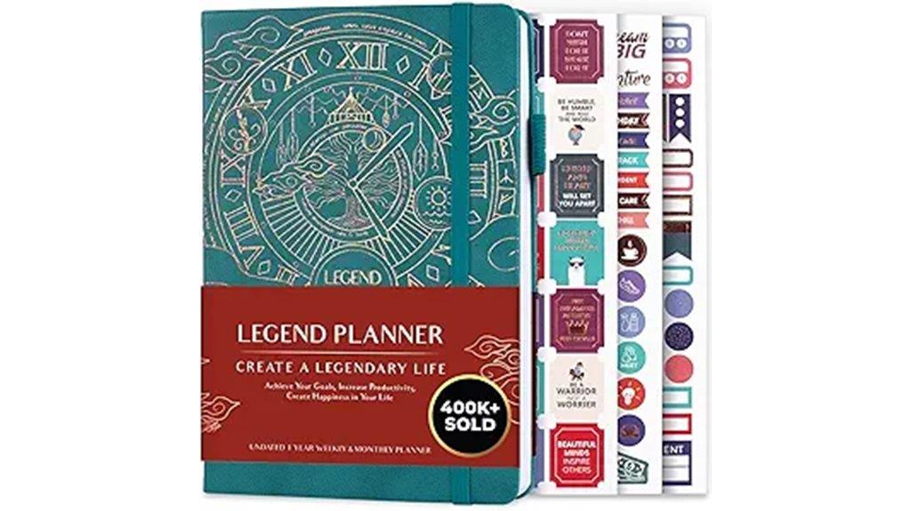 a5 dark teal planner