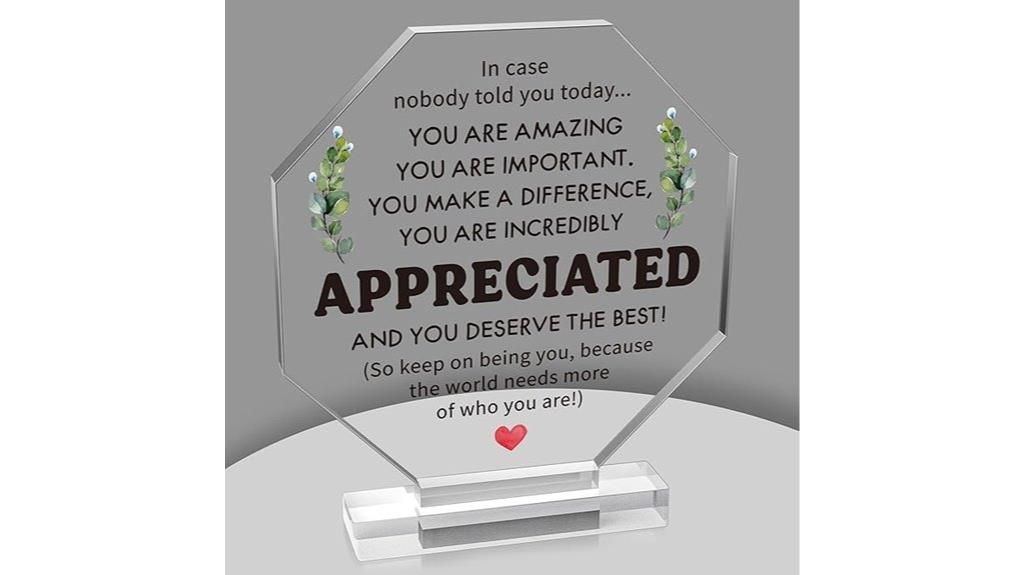 acrylic inspirational gift ideas