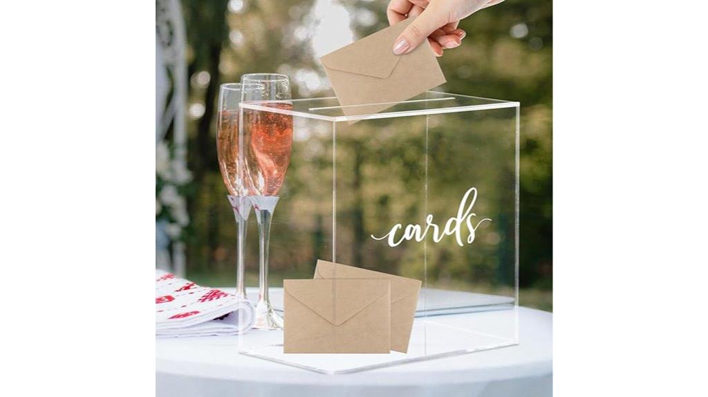acrylic wedding card box