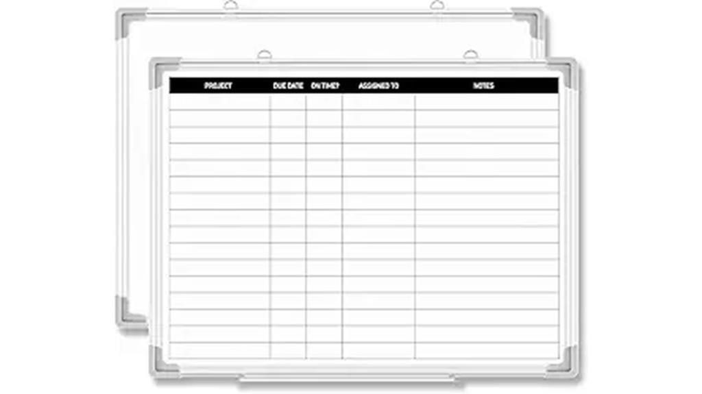 aluminum frame whiteboard
