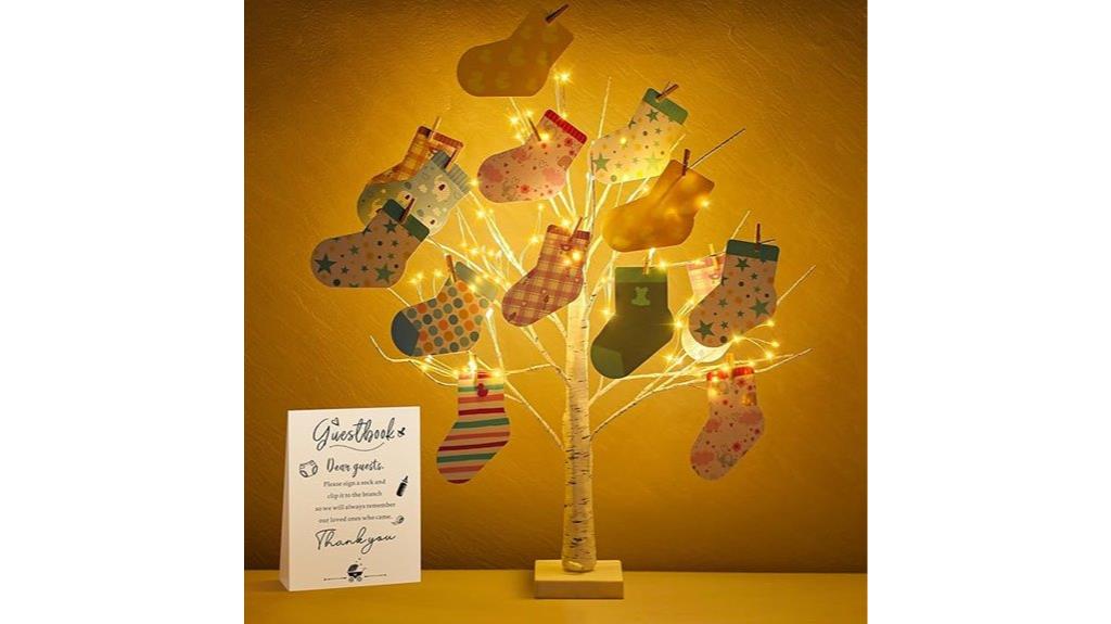 baby shower lighted tree