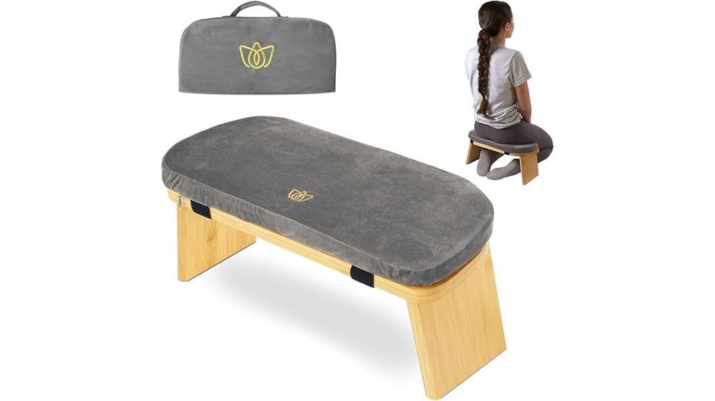 bamboo folding meditation bench