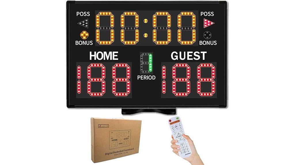 basketball scoreboard with remote