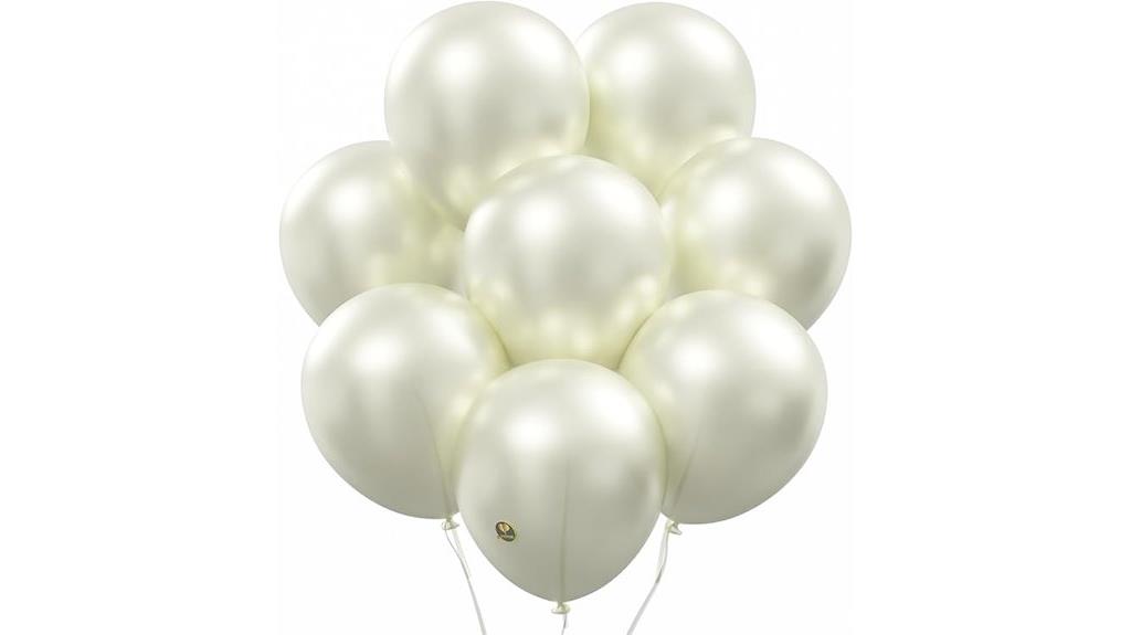 biodegradable pearl white balloons