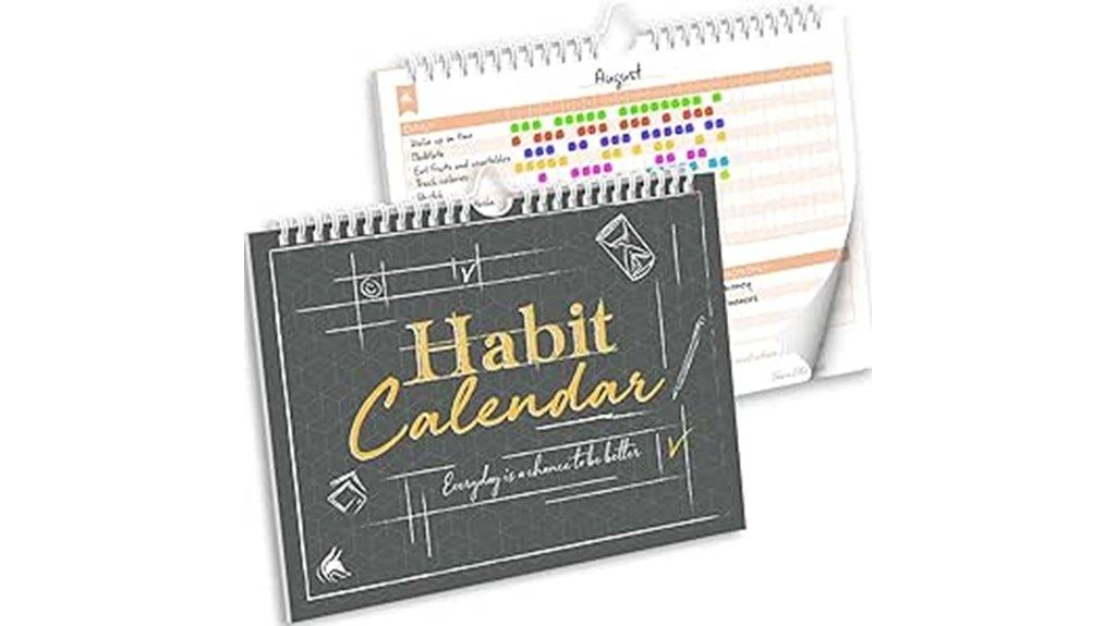 black 24 month habit calendar