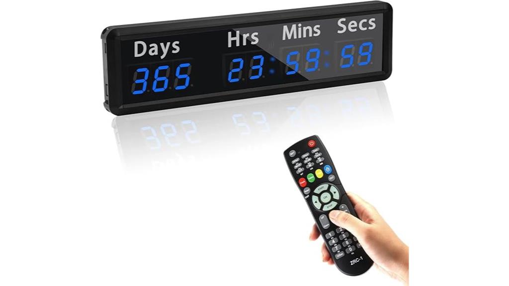 blue led countdown clock