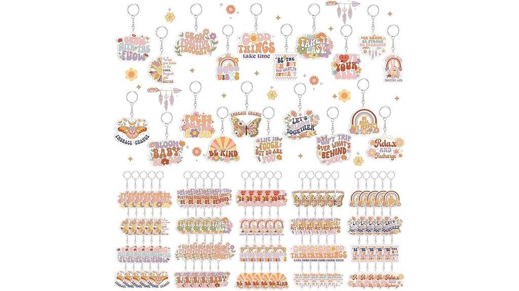 bulk inspirational quote keychains
