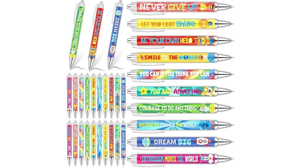 bulk motivational pen set