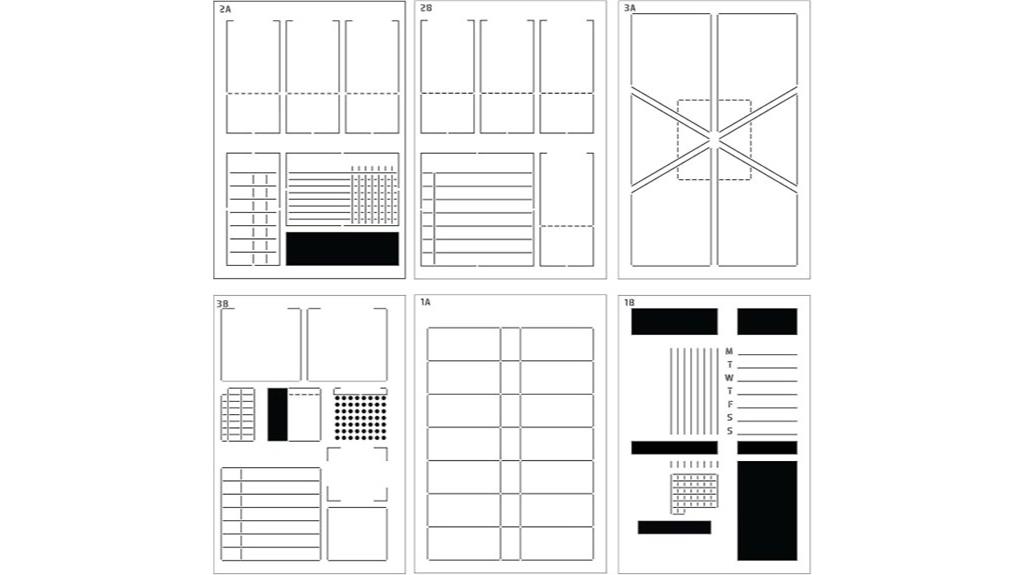 bullet journal weekly stencils
