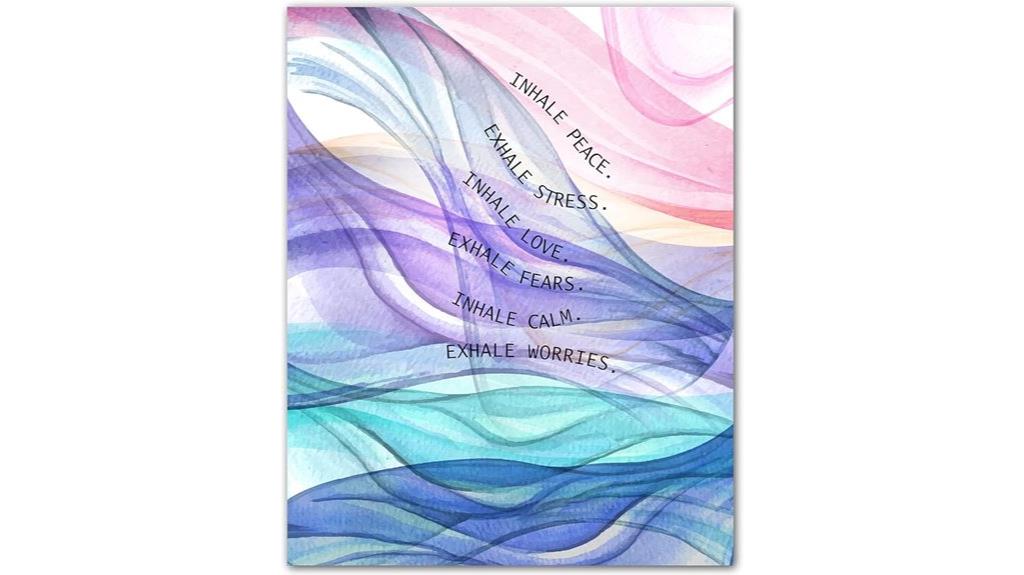 calming mindfulness watercolor print