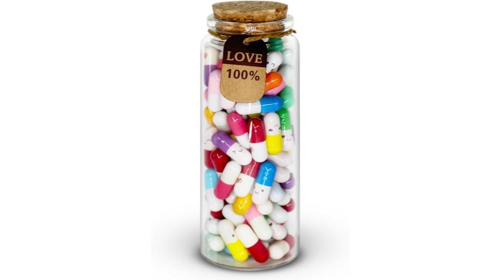 capsule letter glass bottles