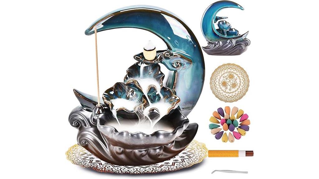 ceramic incense fountain holder