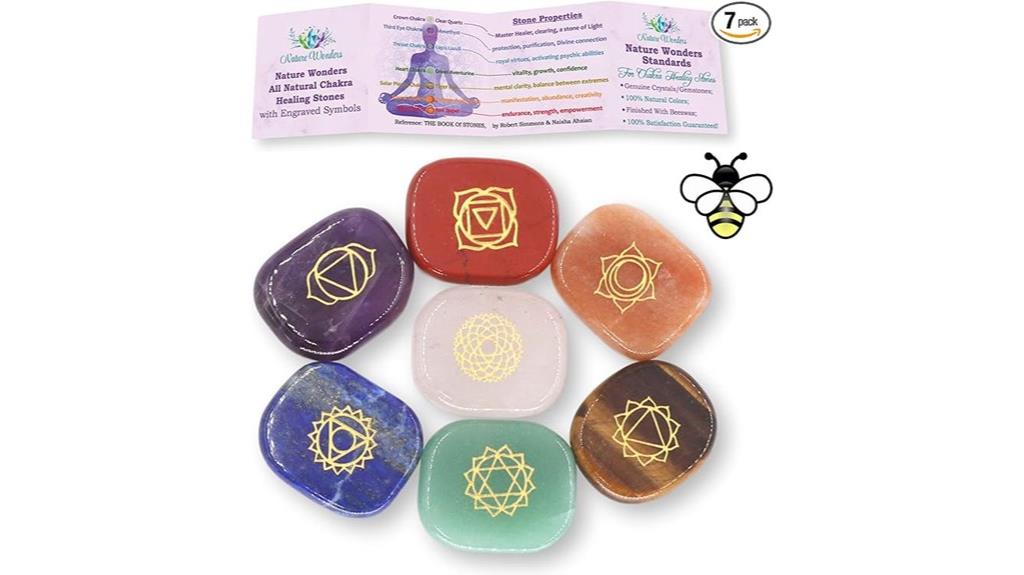 chakra stone set with brochure