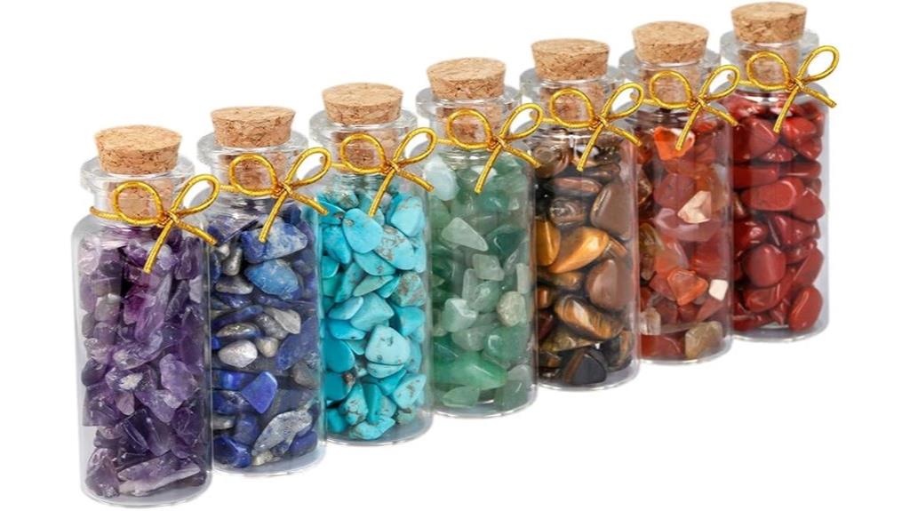 chakra stones wishing bottles