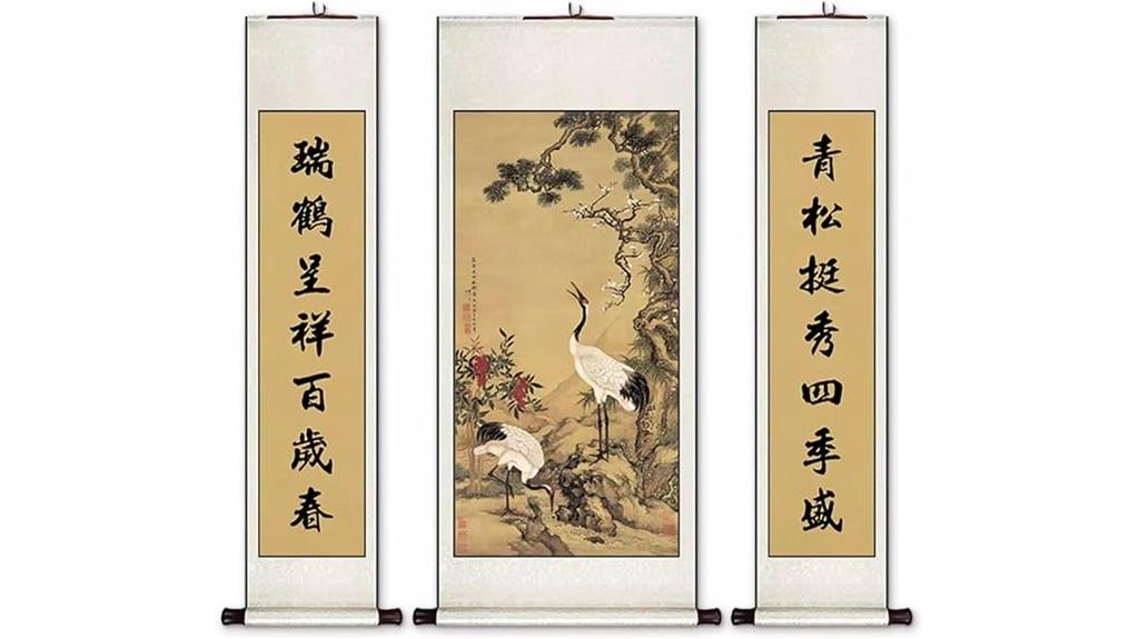 chinese crane wall art