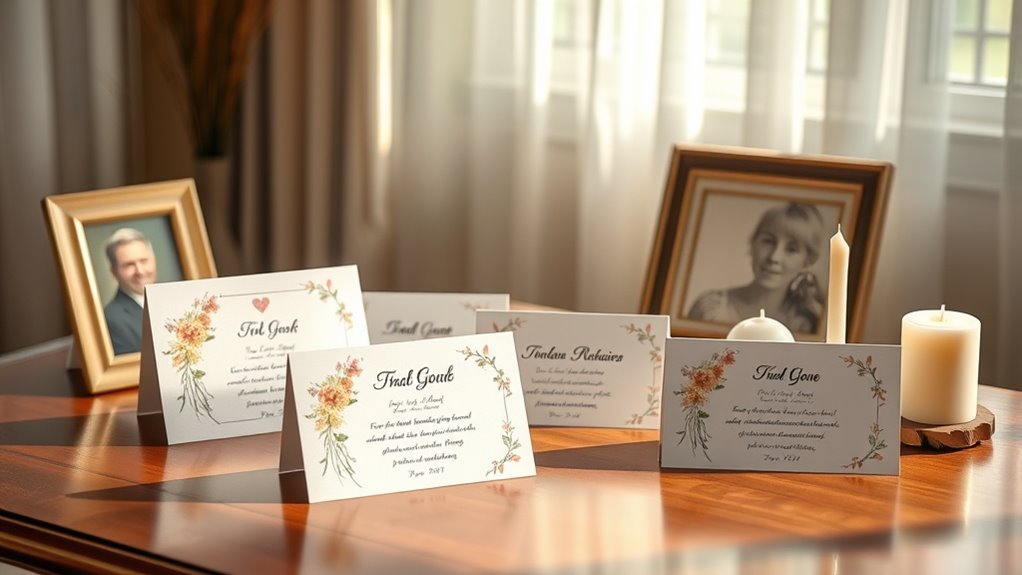 choosing suitable memorial cards