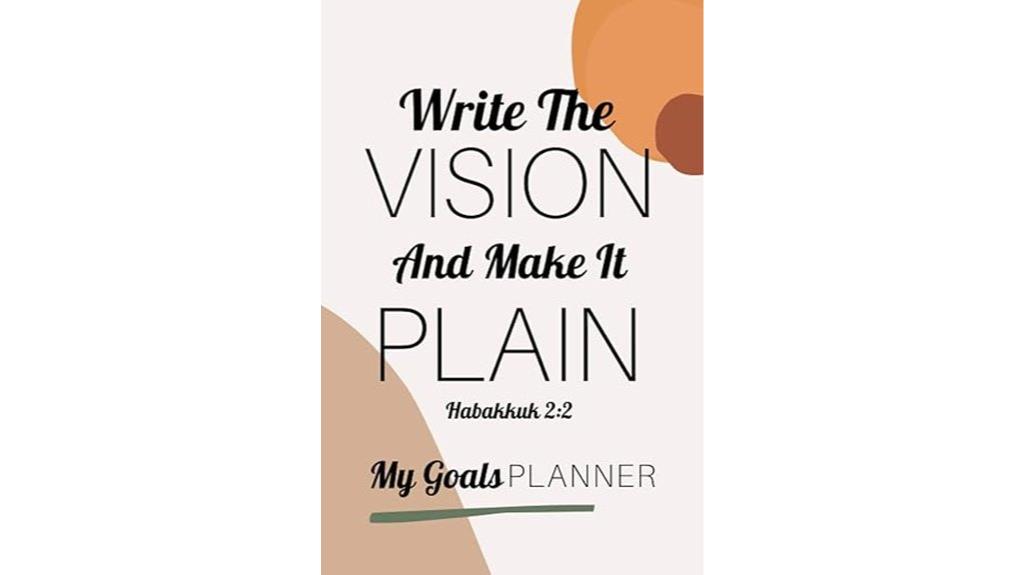 christian goal planning notebook