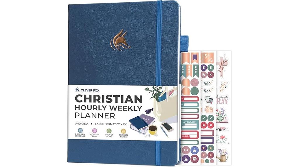 christian planner with bible tracker