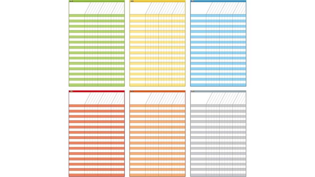 colorful classroom reward charts