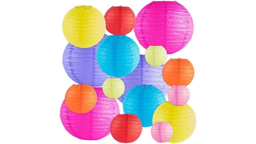 colorful floating sky lanterns