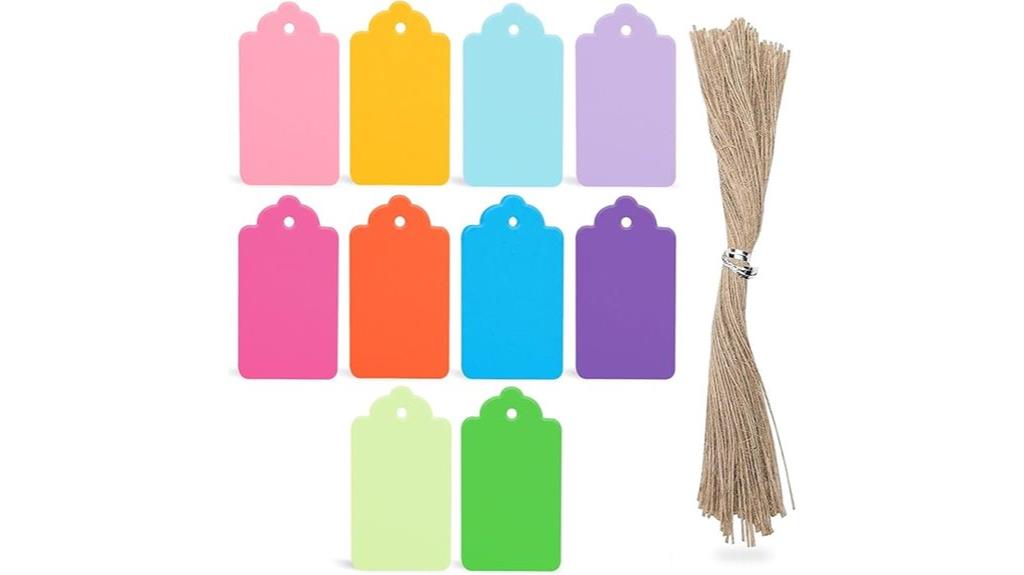 colorful gift tags pack