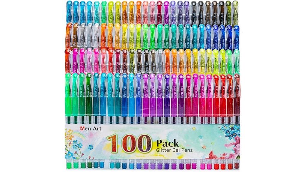 colorful glitter gel pens