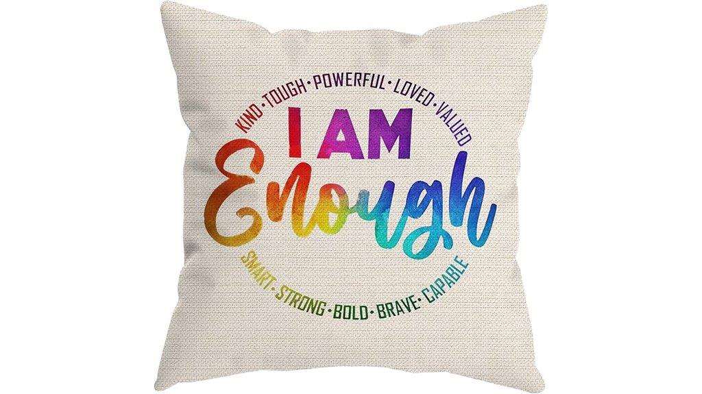 colorful inspirational throw pillow