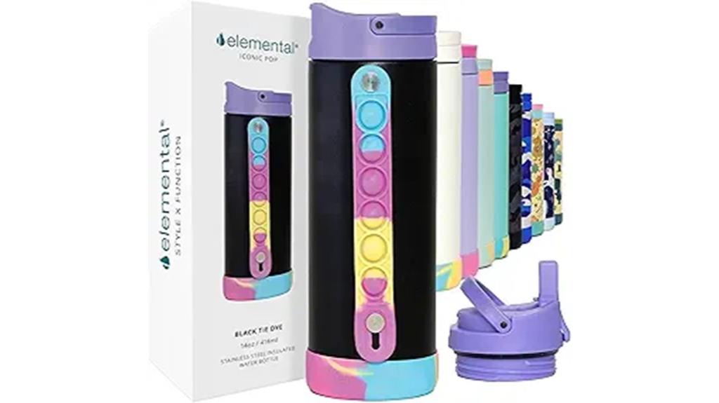 colorful kids water bottle