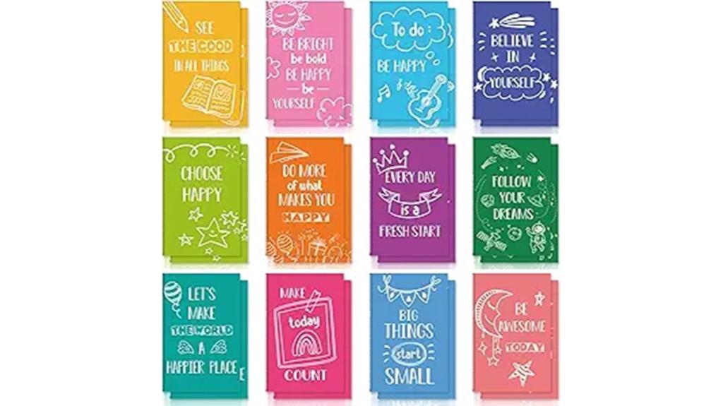 colorful mini notebook set