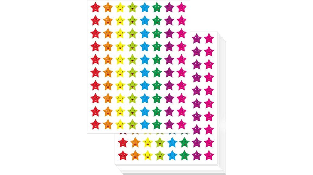 colorful mini star stickers