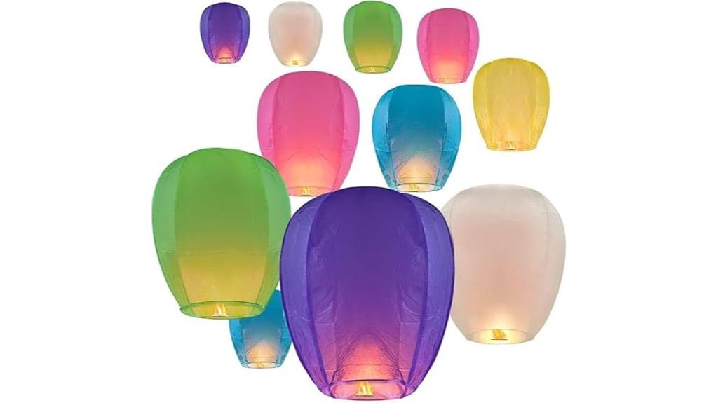 colorful party paper lanterns