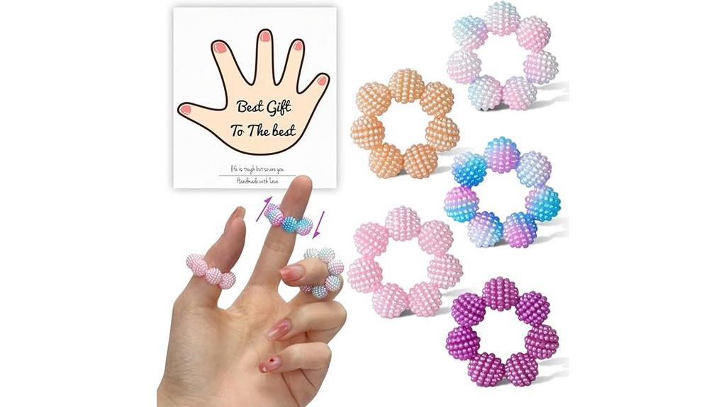 colorful stress relief rings