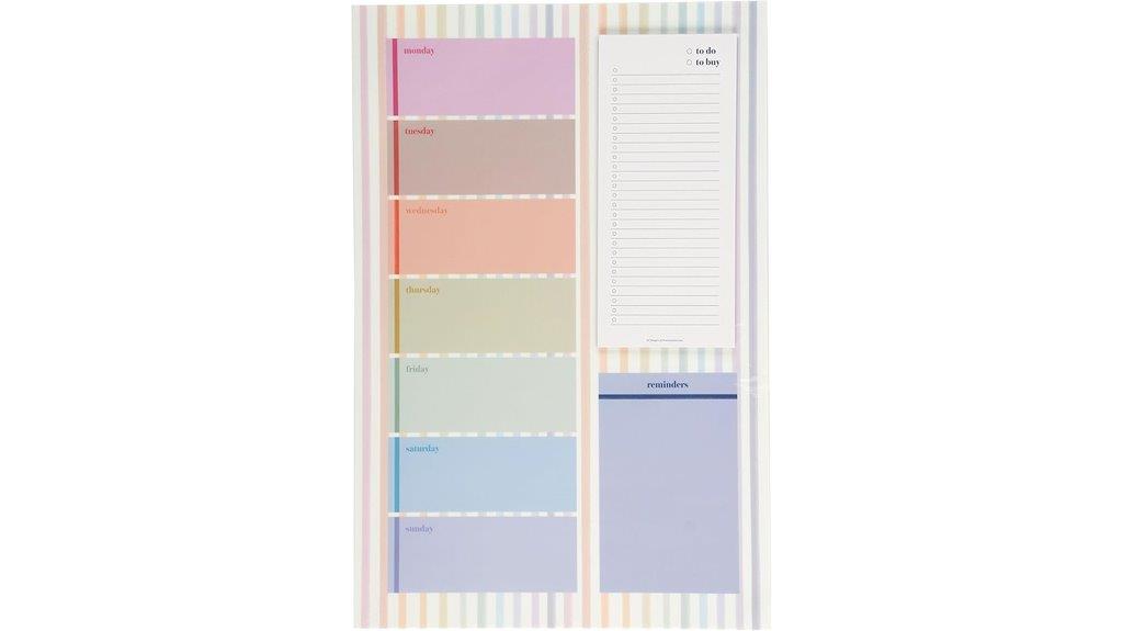 colorful whiteboard notepad set