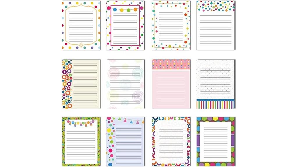 confetti note pads set