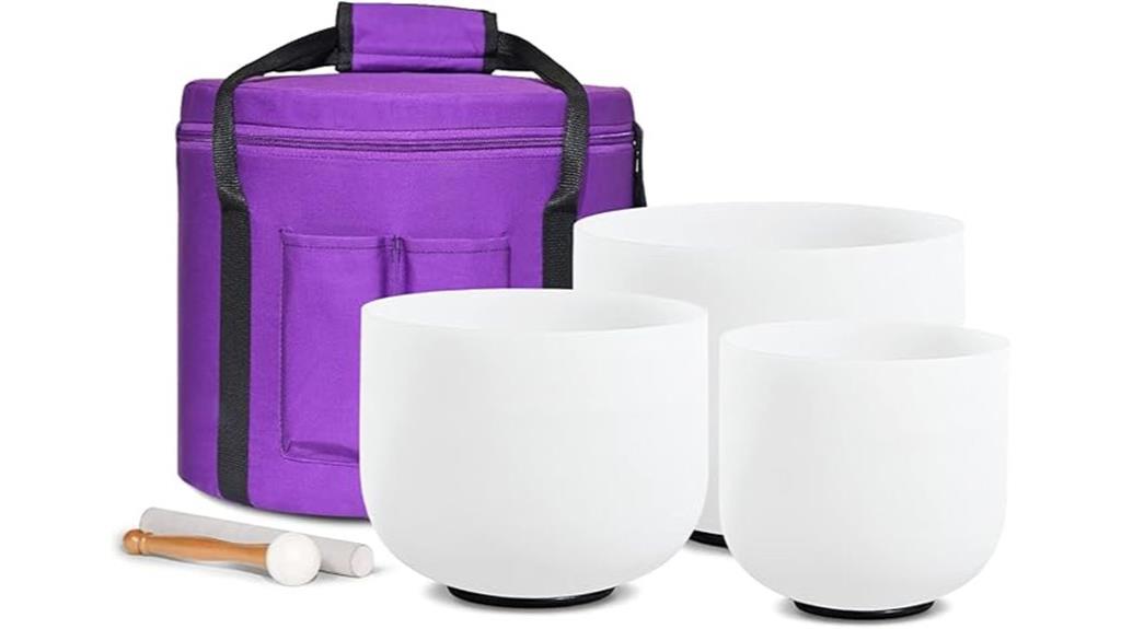 crystal singing bowls set