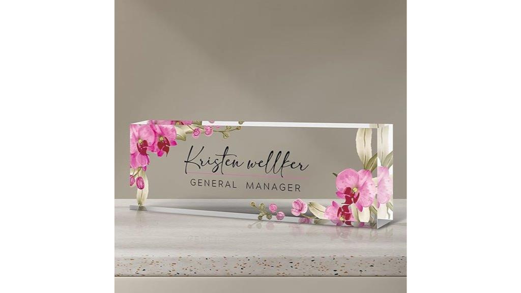 custom desk name plate