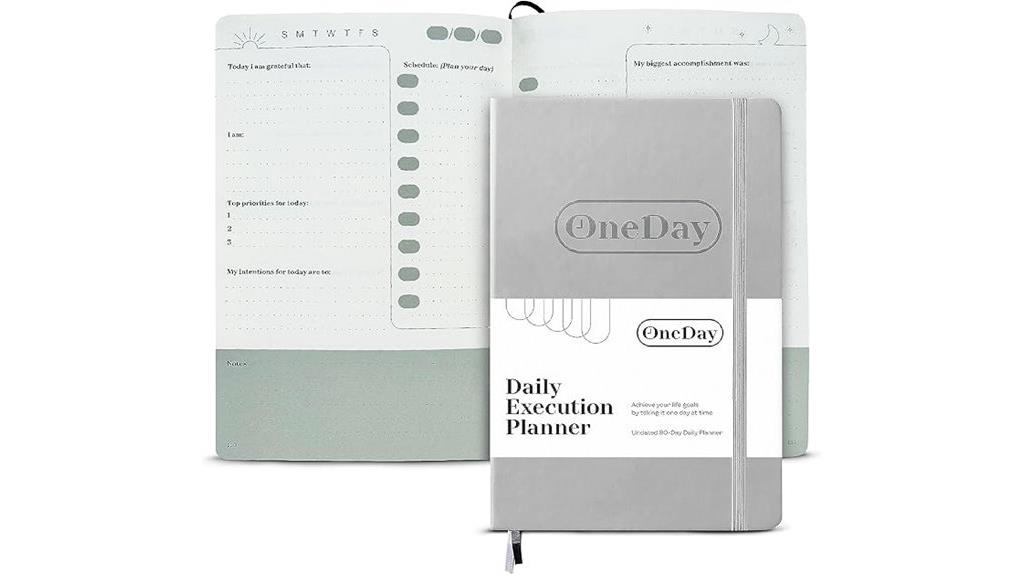 daily planner with leather cover