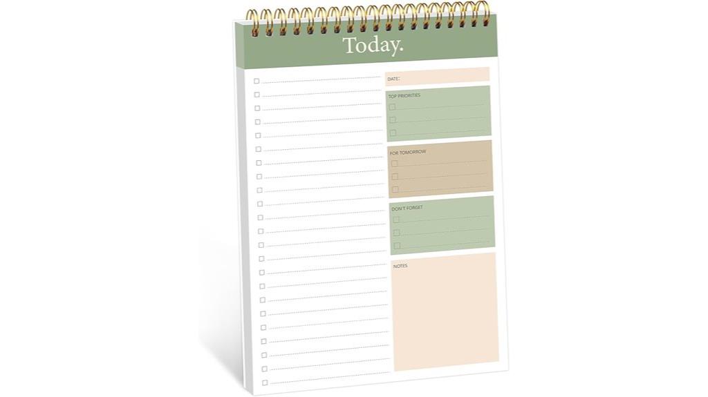 dark green daily planner