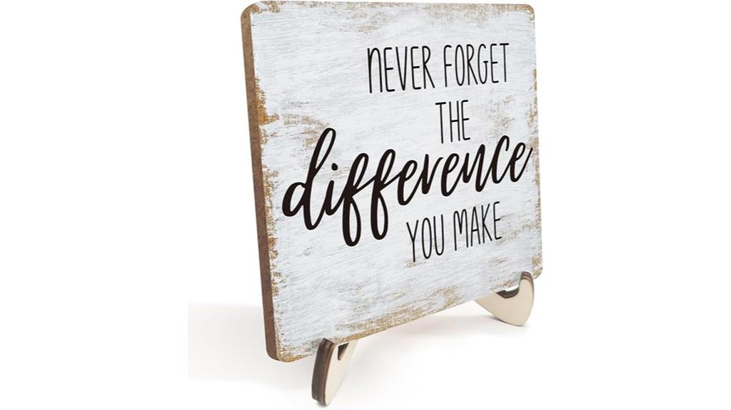 decorative motivational desk sign