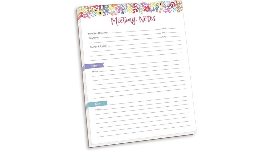 double sided meeting planner