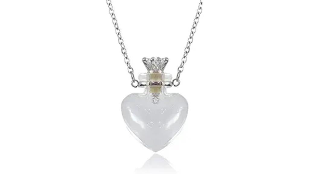 elegant heart necklace perfume