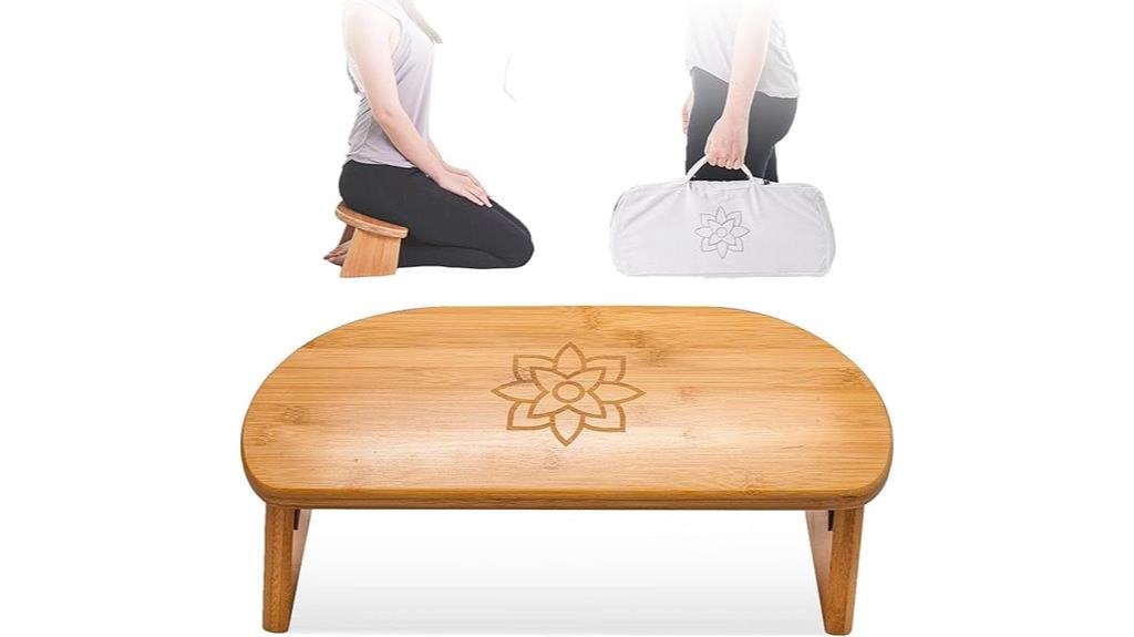 elegant portable meditation bench
