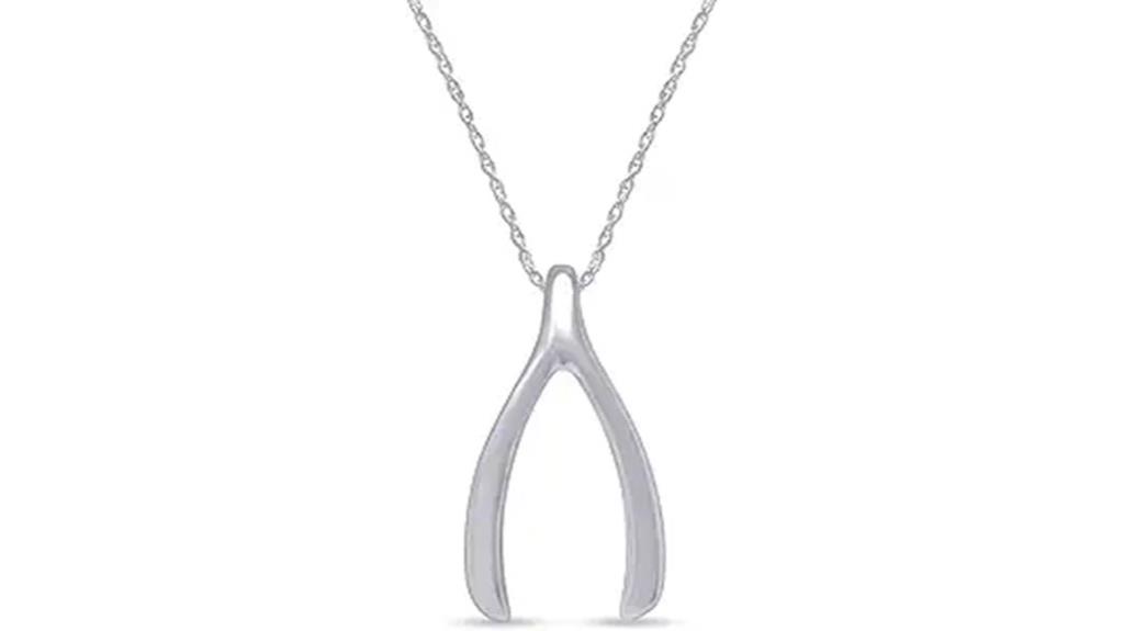 elegant wishbone necklace