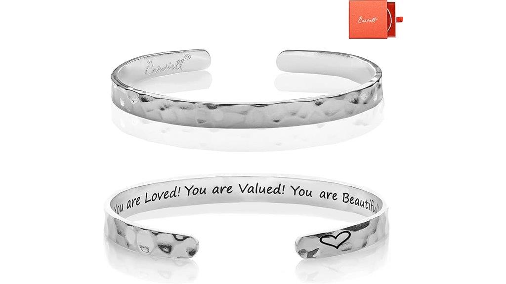engraved women s cuff bracelets