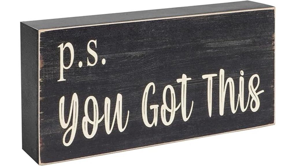 farmhouse motivational desk sign